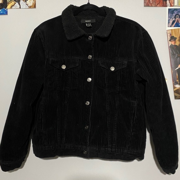 forever 21 black corduroy jacket - Picture 2 of 4